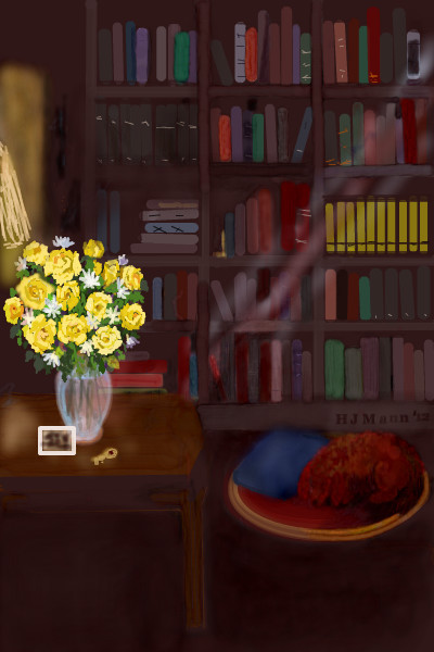 books-and-flowers