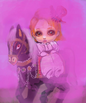 adele y su caballito negro by darkcla