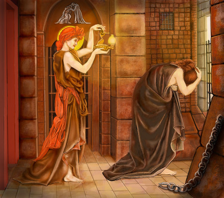 Hope in the Prison of Despair  (after)    Evelyn de Morgan