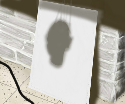 Hanged Head Shadow Canvas by nedeeb