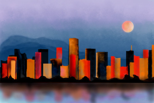 City on fire by Hanneke