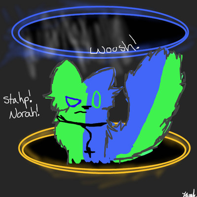 Jinx Plays Portal by ponyotta2