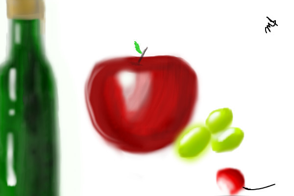 bottle-and-fruit