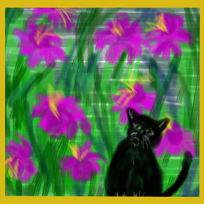 cat-among-flowers