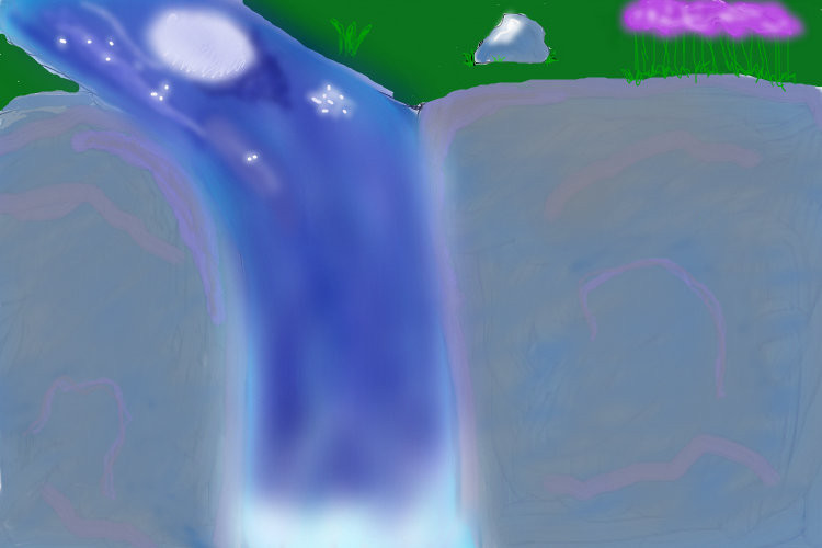 waterfall-at-night