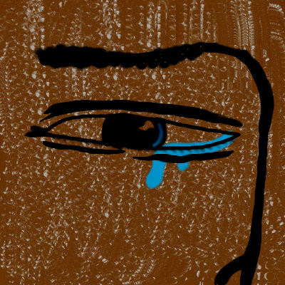 blue-on-brown-paper