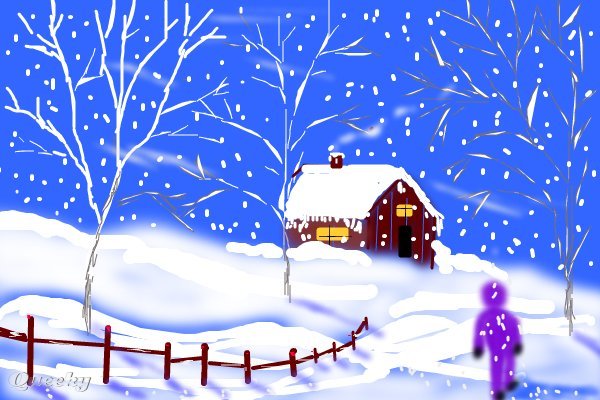 Winter wonderland ← a landscape Speedpaint drawing by Sketchpad