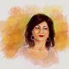 Woman made with pencil on paper then edited on sumopaint