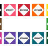 Online PPAT Color Palate, w/hex codes (to obtain colors equivalent to the traditionally required 12 color Mr. Sketch marker set)