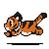 CUTE little running tiger