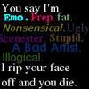 My icon, cause I'm a lameass.
