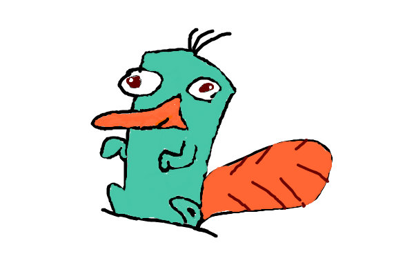 Perry the Platypusב ← a cartoons Speedpaint drawing by Tamar - Queeky